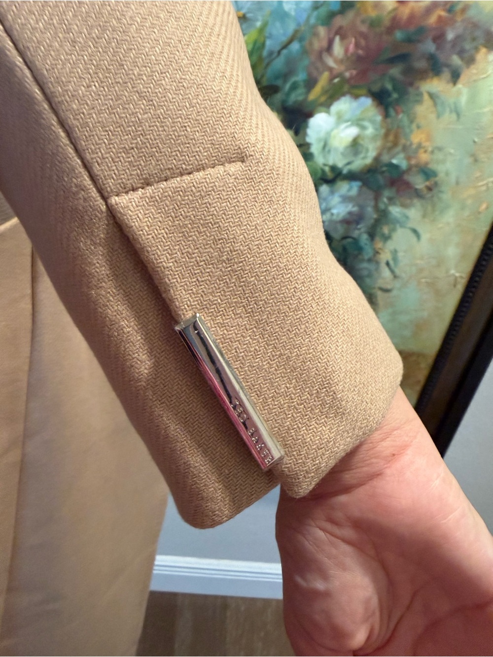 Ted Baker Camel Tan Single-Button Lined Coat - Picture 8 of 16